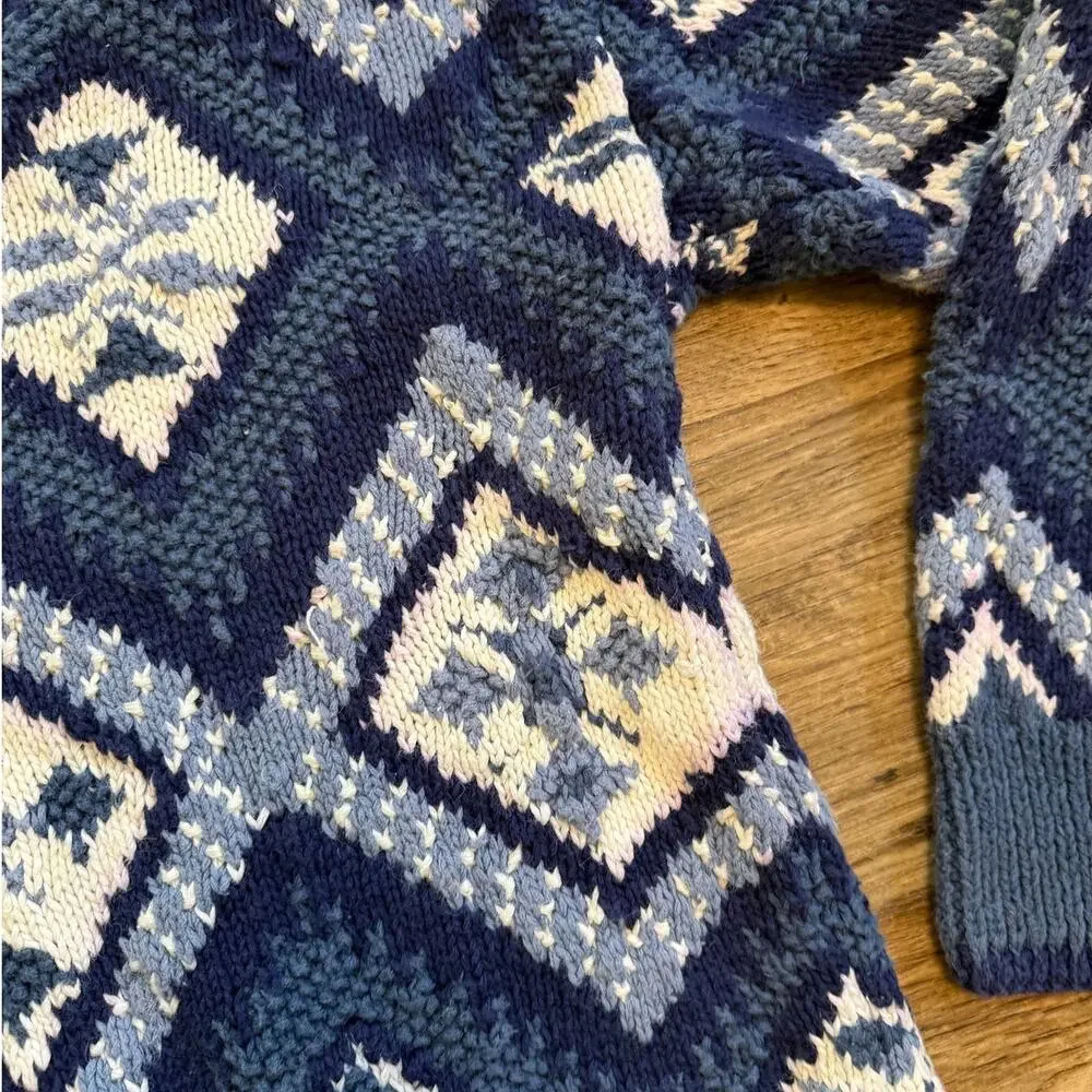 Vintage Northern Isles Hand Knit Aztec Sweater